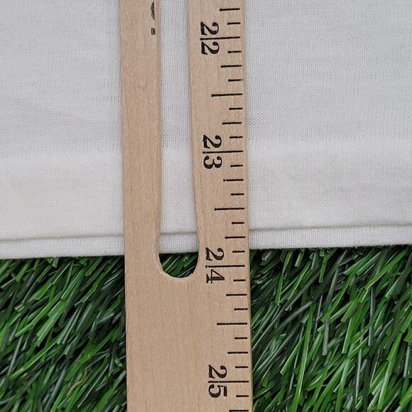 Vintage 90s Travis-Cup MOD Polo Shirt XS 17x24 White Purple Crop - Picture 11 of 11